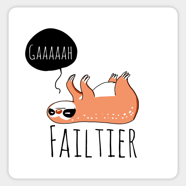 Sloth Fail Sticker by avogel